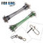 FISH KING 20pcs 16/20/25cm Anti-bite Steel Wire Leader with Swivel